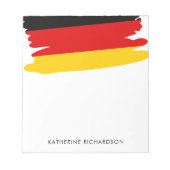 Gepersonaliseerde Duitse vlag Notitieblok (Voorkant)