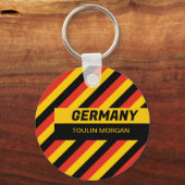 Gepersonaliseerde Duitse vlag Sleutelhanger (Voorkant)