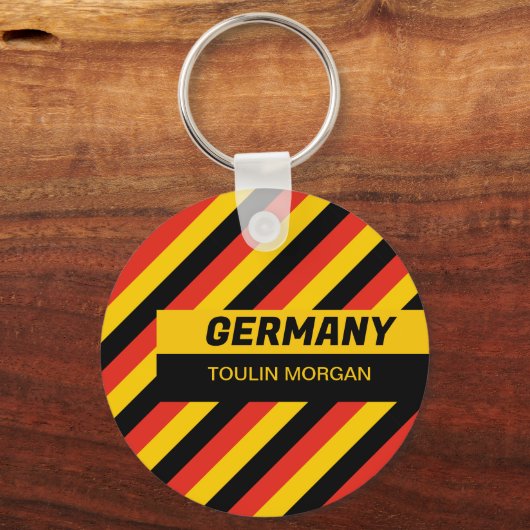 Gepersonaliseerde Duitse vlag Sleutelhanger (Voorkant)