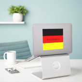 Gepersonaliseerde Duitse vlag Sticker (Laptop op bureau)