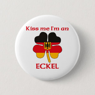 Gepersonaliseerde Duitser Ik ben Eckel Ronde Button 5,7 Cm