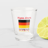 Gepersonaliseerde Duitsland Duitse Vlag Rood Shot Glas (Voorkant)