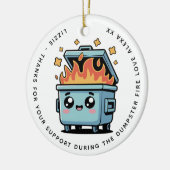 Gepersonaliseerde dumpster support Bedankt Bestie Keramisch Ornament (Links)