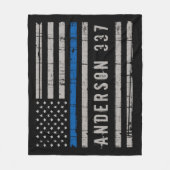 Gepersonaliseerde dunne blauwe lijn politie fleece (Voorkant)