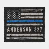 Gepersonaliseerde dunne blauwe lijn politie fleece (Voorkant (Horizontaal))