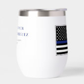 Gepersonaliseerde dunne blauwe lijn politieagent v (Links)