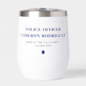 Gepersonaliseerde dunne blauwe lijn politieagent v (Voorkant)
