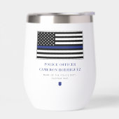 Gepersonaliseerde dunne blauwe lijn politieagent v (Links)