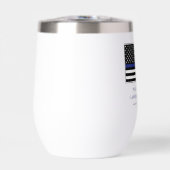 Gepersonaliseerde dunne blauwe lijn politieagent v (Voorkant)