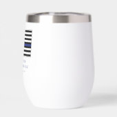 Gepersonaliseerde dunne blauwe lijn politieagent v (Achterkant)