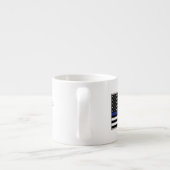 Gepersonaliseerde dunne blauwe lijn politieagent v espresso kop (Achterkant)