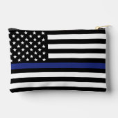 Gepersonaliseerde dunne blauwe lijn politieagent v etui (Achterkant)