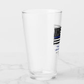 Gepersonaliseerde dunne blauwe lijn politieagent v glas (Rechts)