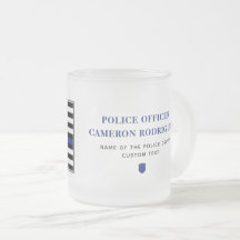 Gepersonaliseerde dunne blauwe lijn politieagent v