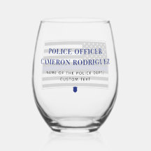 Gepersonaliseerde dunne blauwe lijn politieagent v