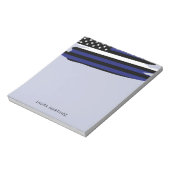 Gepersonaliseerde dunne witte lijn EMT EMS Paramed Notitieblok (Linkerzijde)