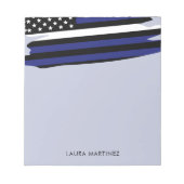 Gepersonaliseerde dunne witte lijn EMT EMS Paramed Notitieblok (Voorkant)