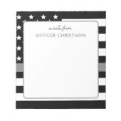 Gepersonaliseerde dunne zilveren lijn correctionel notitieblok (Voorkant)