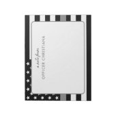 Gepersonaliseerde dunne zilveren lijn correctionel notitieblok (Linkerzijde)