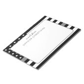 Gepersonaliseerde dunne zilveren lijn correctionel notitieblok (Schuin)