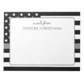 Gepersonaliseerde dunne zilveren lijn correctionel notitieblok (Voorkant)