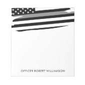 Gepersonaliseerde dunne zilveren lijn correctionel notitieblok (Voorkant)