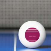 Gepersonaliseerde Dusky Maroon w / Roze Strepen Pingpongbal (Net)