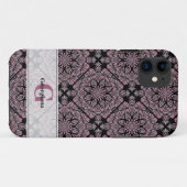 Gepersonaliseerde Dusky Roos Bloemen Fronds Mandal Case-Mate iPhone Case (Achterkant (horizontaal))