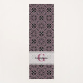 Gepersonaliseerde Dusky Roos Bloemen Fronds Mandal Yogamat (Voorkant)