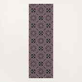 Gepersonaliseerde Dusky Roos Bloemen Fronds Mandal Yogamat (Achterkant)