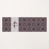 Gepersonaliseerde Dusky Roos Bloemen Fronds Mandal Yogamat (Voorkant (horizontaal))