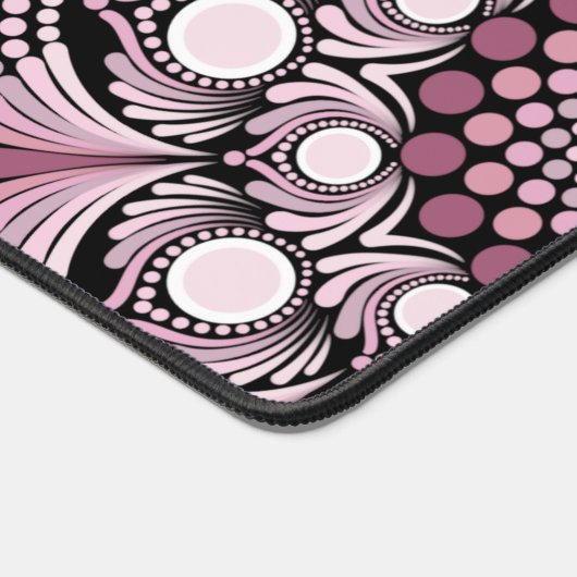 Gepersonaliseerde Dusky Roos Boho Floral Dot Manda Bureaumat (Hoek)