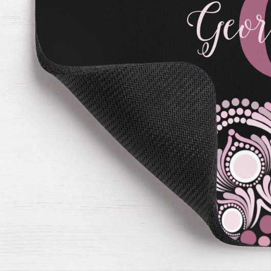 Gepersonaliseerde Dusky Roos Boho Floral Dot Manda Muismat (Hoek)