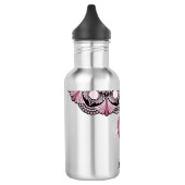 Gepersonaliseerde Dusky Roos Boho Floral Dot Manda Waterfles (Links)