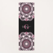 Gepersonaliseerde Dusky Roos Boho Floral Dot Manda Yogamat (Voorkant)