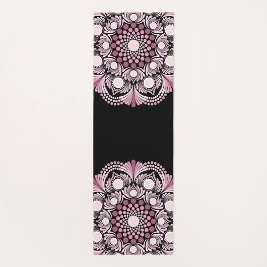 Gepersonaliseerde Dusky Roos Boho Floral Dot Manda Yogamat (Achterkant)