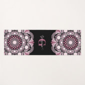 Gepersonaliseerde Dusky Roos Boho Floral Dot Manda Yogamat (Voorkant (horizontaal))