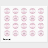 Gepersonaliseerde Dusky Roos Confetti Lace Dot Man Ronde Sticker (Vel)