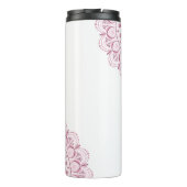 Gepersonaliseerde Dusky Roos Confetti Lace Dot Man Thermosbeker (Achterkant)