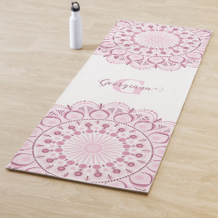 Gepersonaliseerde Dusky Roos Confetti Lace Dot Man Yogamat