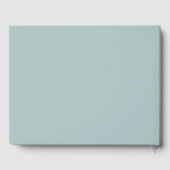 Gepersonaliseerde Dusty Blue Gastenboek (Achterkant)