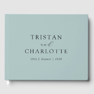 Gepersonaliseerde Dusty Blue Gastenboek