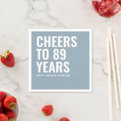 Gepersonaliseerde Dusty Blue Verjaardag Jaar Serve Servet (Insitu)