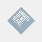 Gepersonaliseerde Dusty Blue Verjaardag Jaar Serve Servet (Hoek)