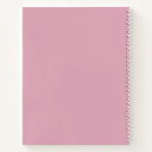 Gepersonaliseerde Dusty Pink Spiral Notitieboek (Achterkant)