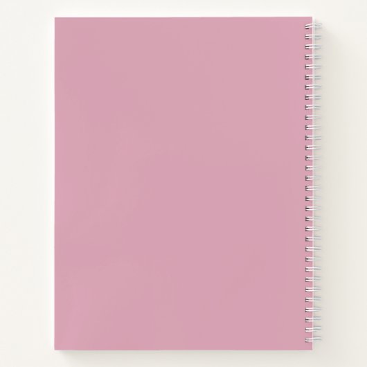 Gepersonaliseerde Dusty Pink Spiral Notitieboek (Achterkant)
