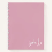 Gepersonaliseerde Dusty Pink Spiral Notitieboek (Voorkant)