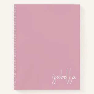 Gepersonaliseerde Dusty Pink Spiral Notitieboek