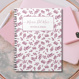 Gepersonaliseerde Dusty Roos Botanische Notitieboe Notitieboek