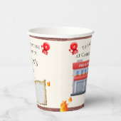 Gepersonaliseerde Duurzame Kawaii Meisje Brandweer Papieren Bekers (Rechts)